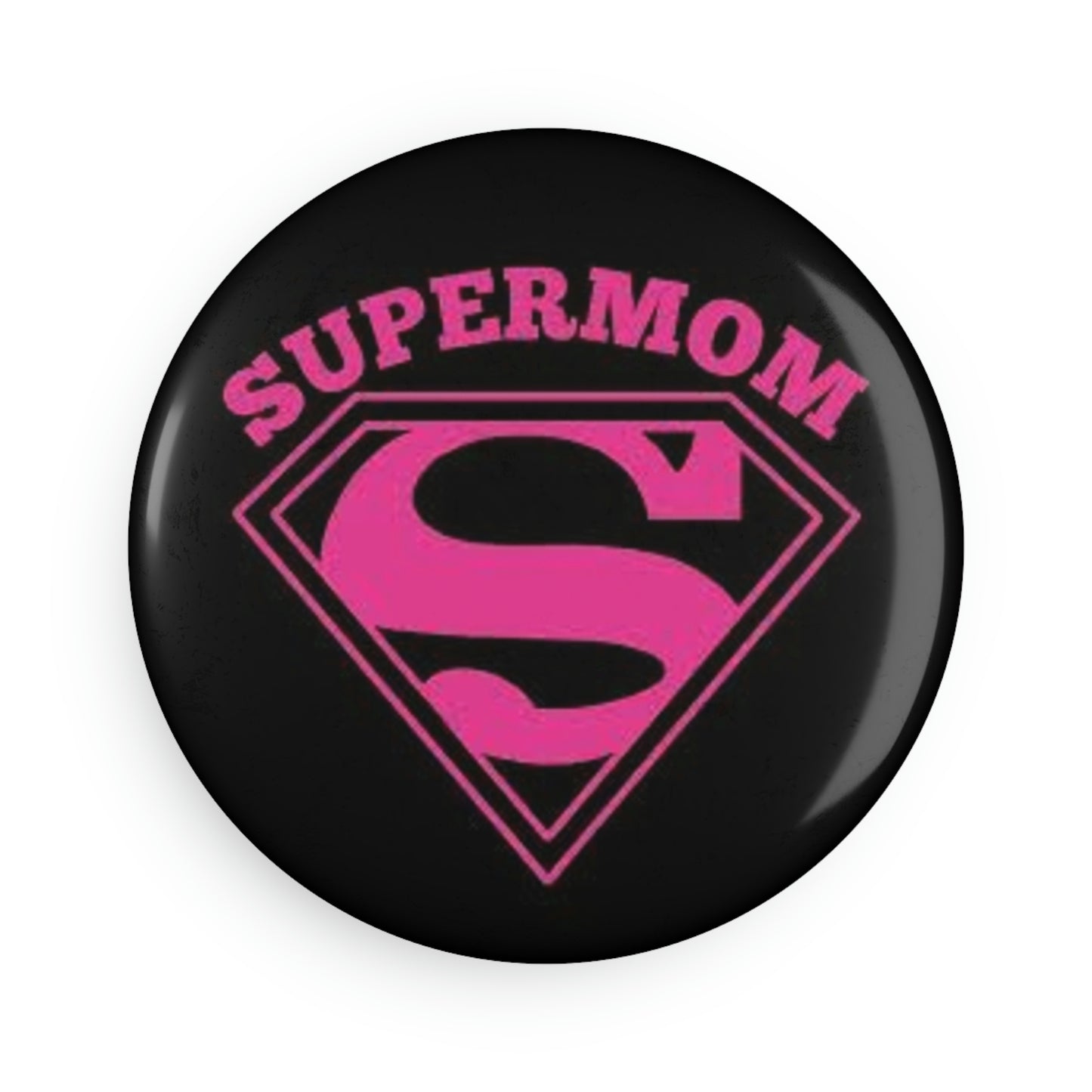 Round Button Magnet - Supermom