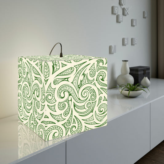 Light Cube Lamp - Kiwiana (Green Koru)
