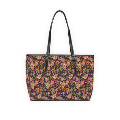 Paisley Large Vegan Leather Tote Bag