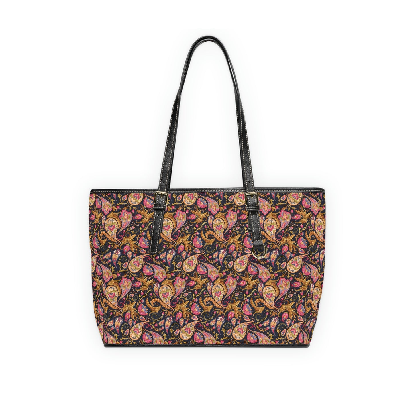 Paisley Large Vegan Leather Tote Bag