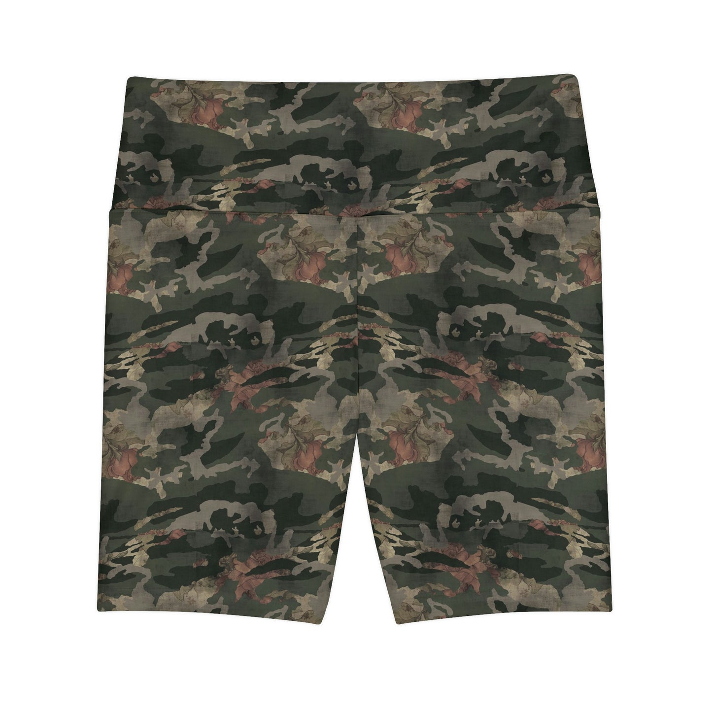 Workout Shorts - Camo (Green Rose)