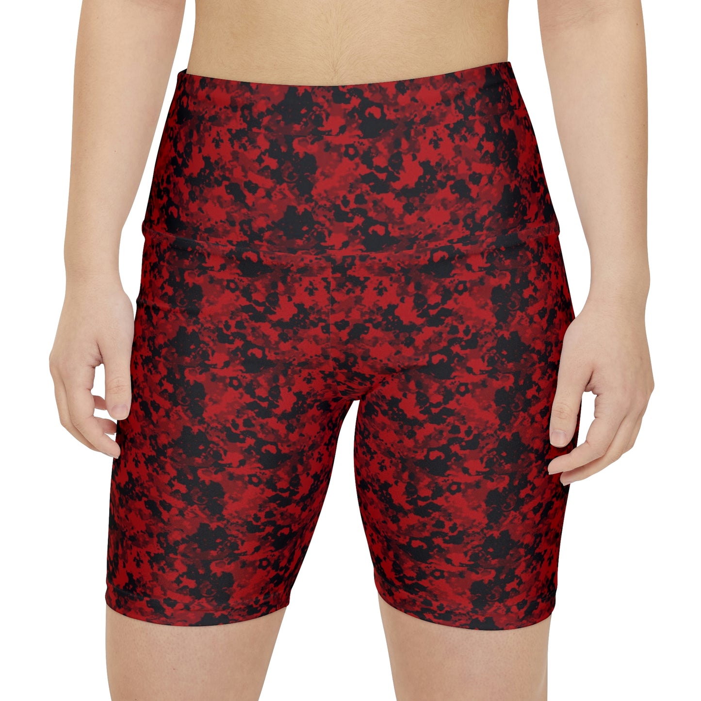 Workout Shorts - Camo (Black & Red)