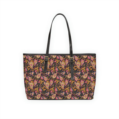 Paisley Large Vegan Leather Tote Bag