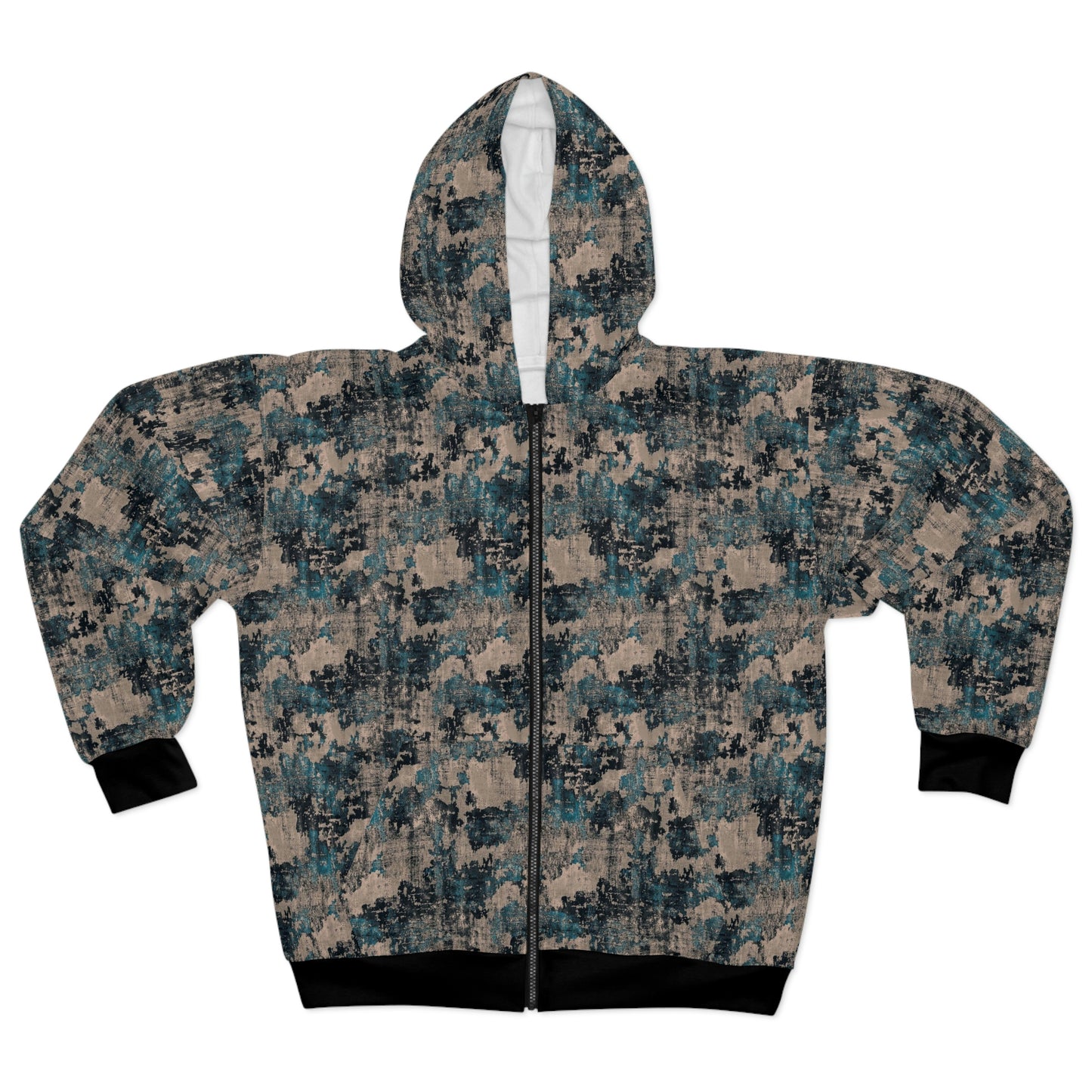 Fleece Zip Camo Hoodie