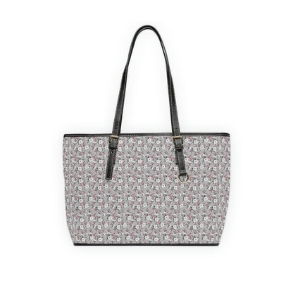 Floral Large Vegan Leather Tote Bag