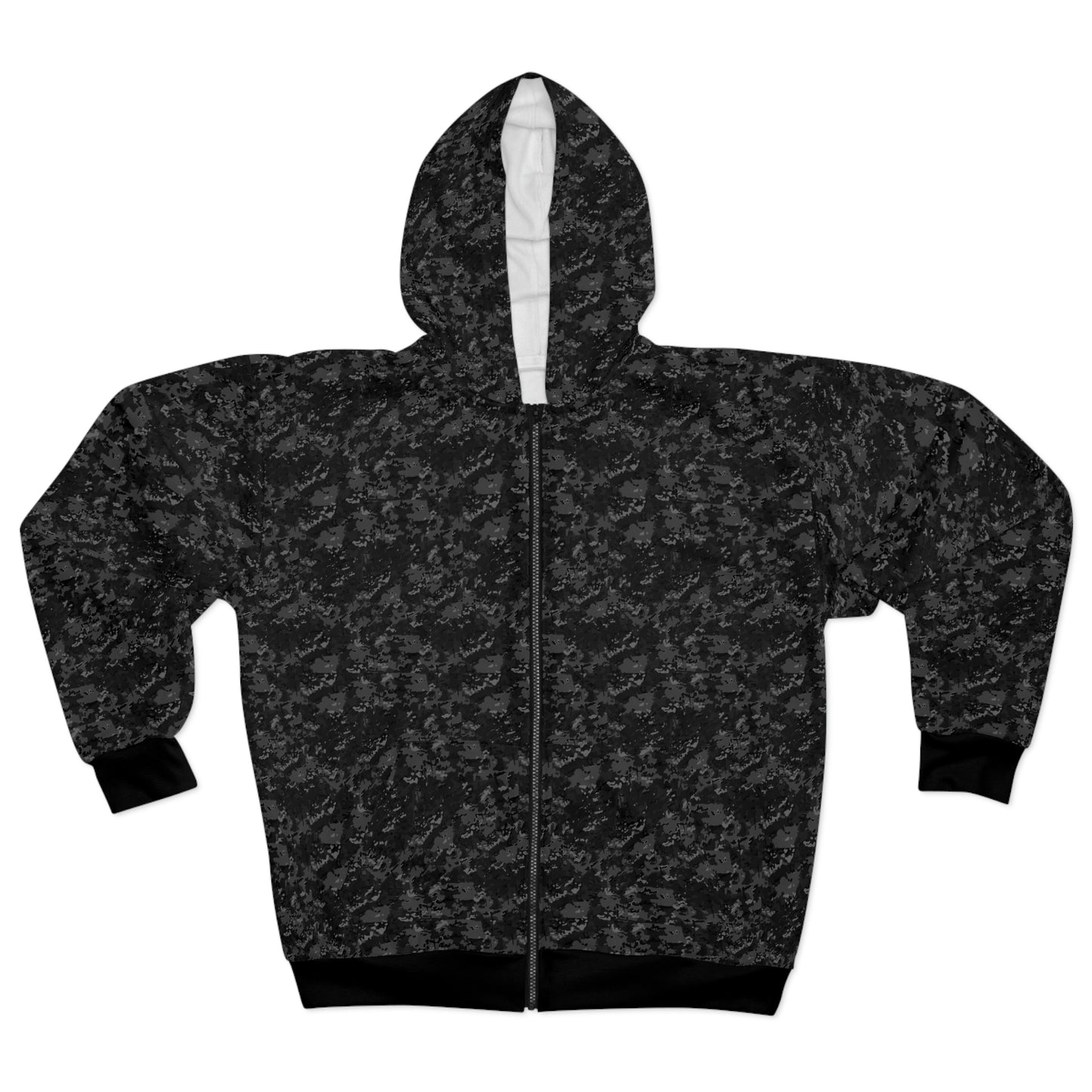 Zipped Camo Fleece Hoodie