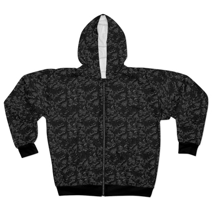 Zipped Camo Fleece Hoodie