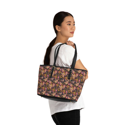 Paisley Large Vegan Leather Tote Bag