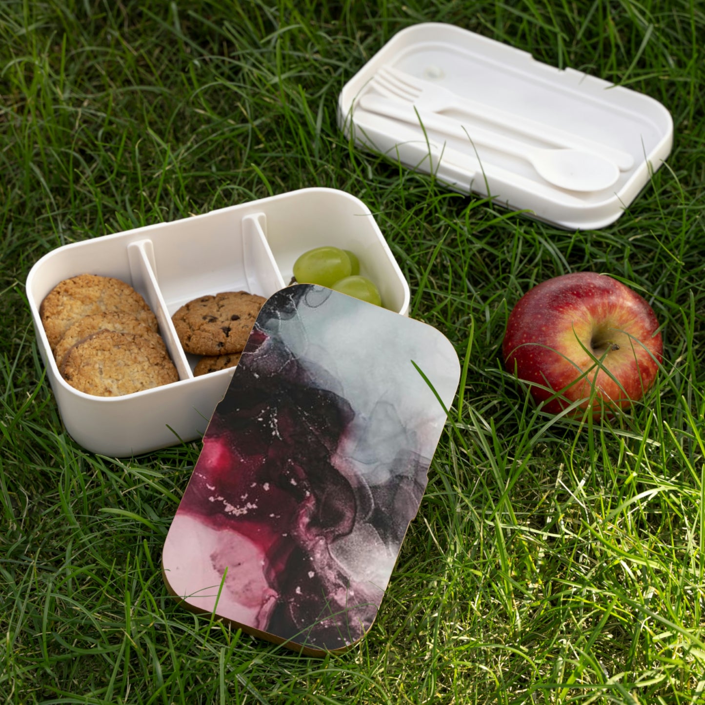 Plum Marbled Bento Lunch Box