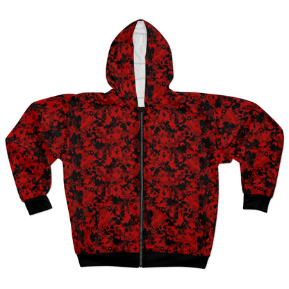 Red Camo Zip Hoodie