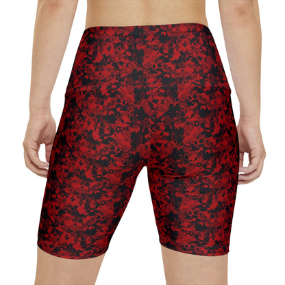 Workout Shorts - Camo (Black & Red)