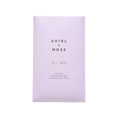 Fig & Nib Shirl + Moss Dark Chocolate Bar (70%) - 80g